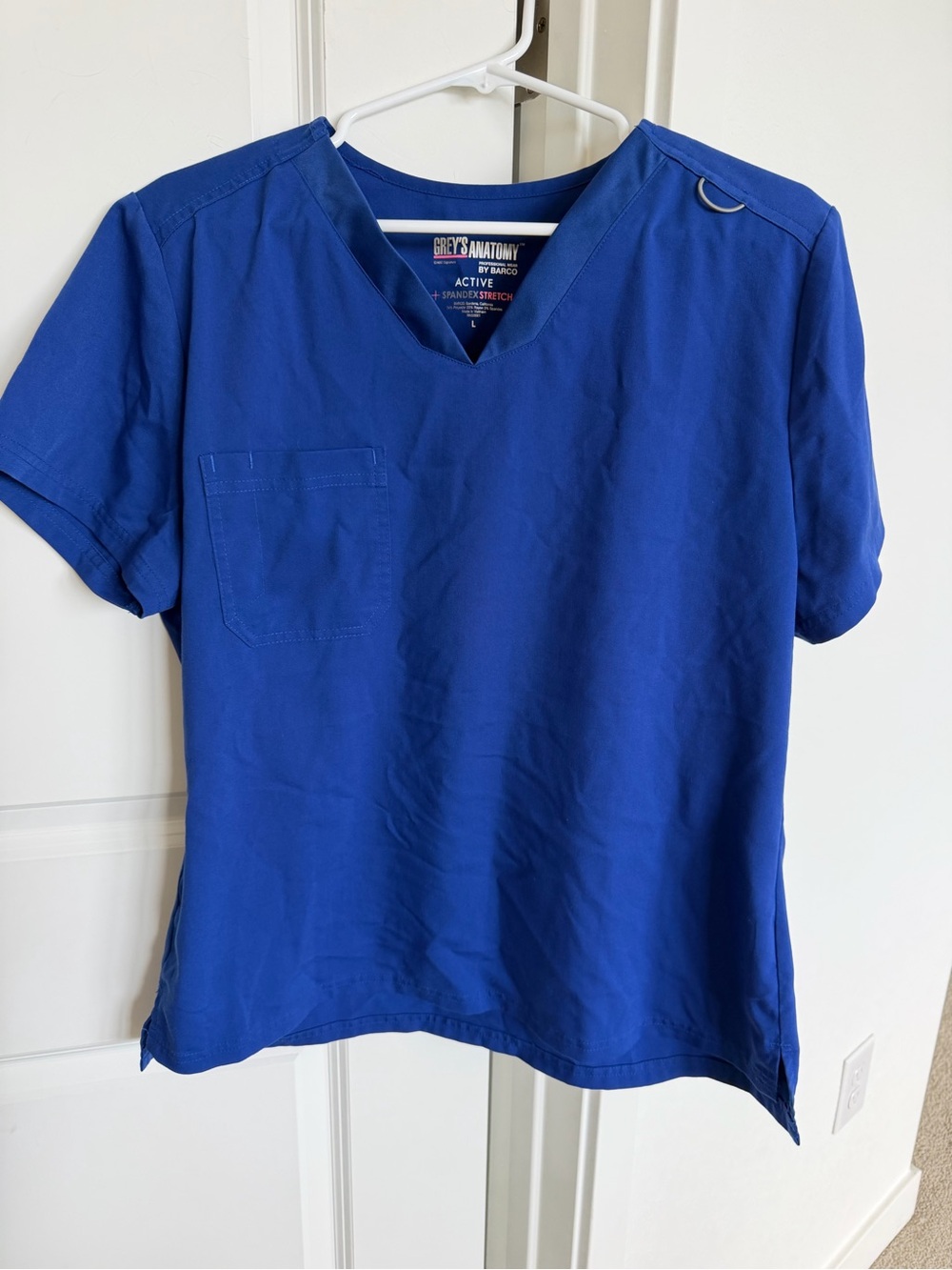 Grey's Anatomy Royal Blue V-Neck Scrub Top and Matching Scrub Joggers Large
